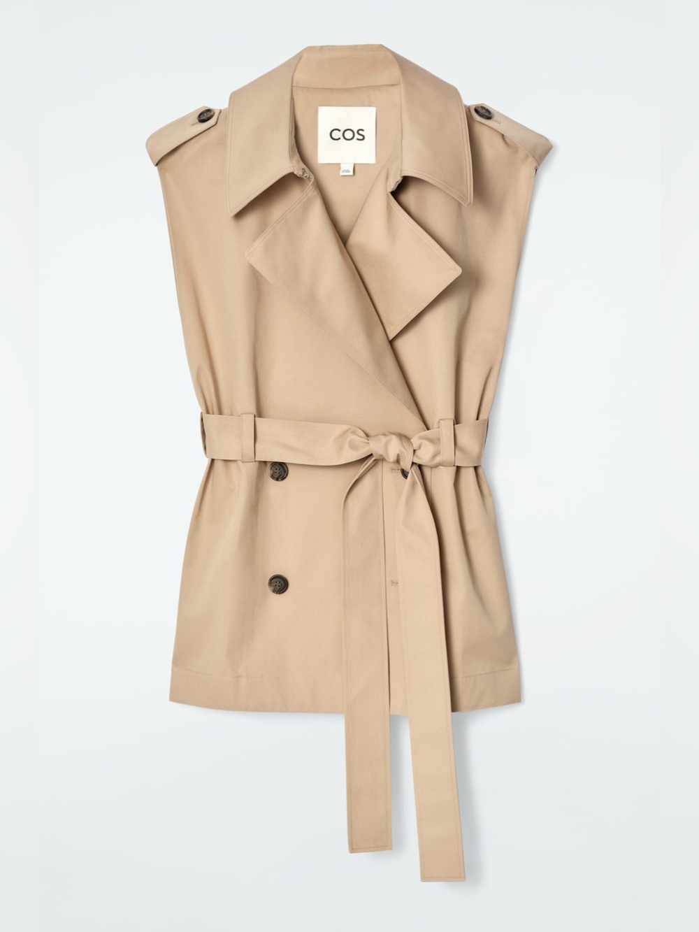 COS Beige Sleeveless Hybrid Trench Coat - WORN ONCE